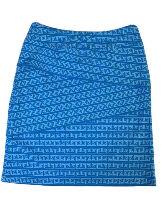 J Mclaughlin Dresses & Skirts - J. McLaughlin Catalina Cloth Tiered Straight Skirt Blue Geometric Small NWT $155
